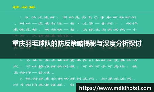 重庆羽毛球队的防反策略揭秘与深度分析探讨